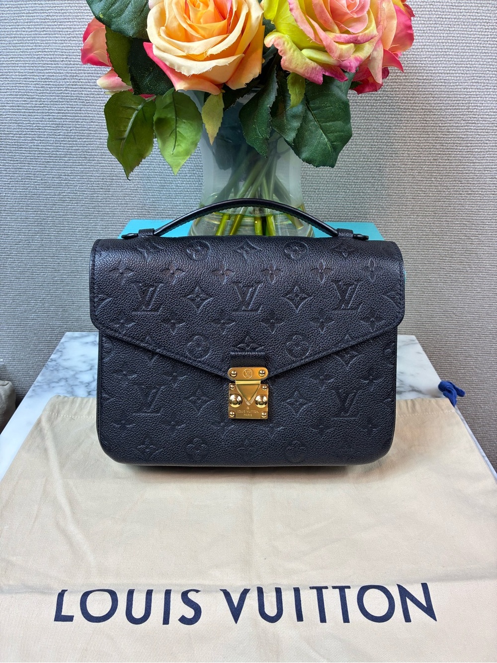 Louis Vuitton LV Black Pochette Metis Monogram Empreinte Shoulder Bag - NWOT
